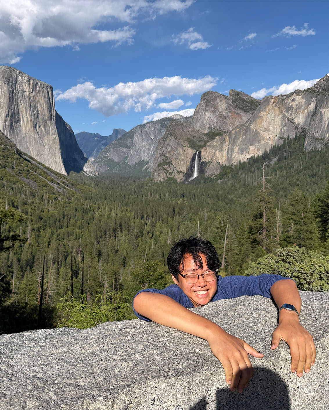 William Zhao on the Pohono Trail in Yosemite National Park